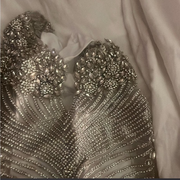 Diamond Contour Dress Silver Embellished Dress - Picture 5 of 7